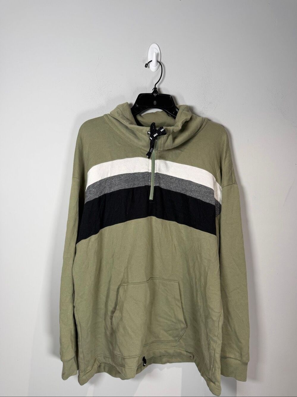 PINK quarter zip sweatshirt size Large